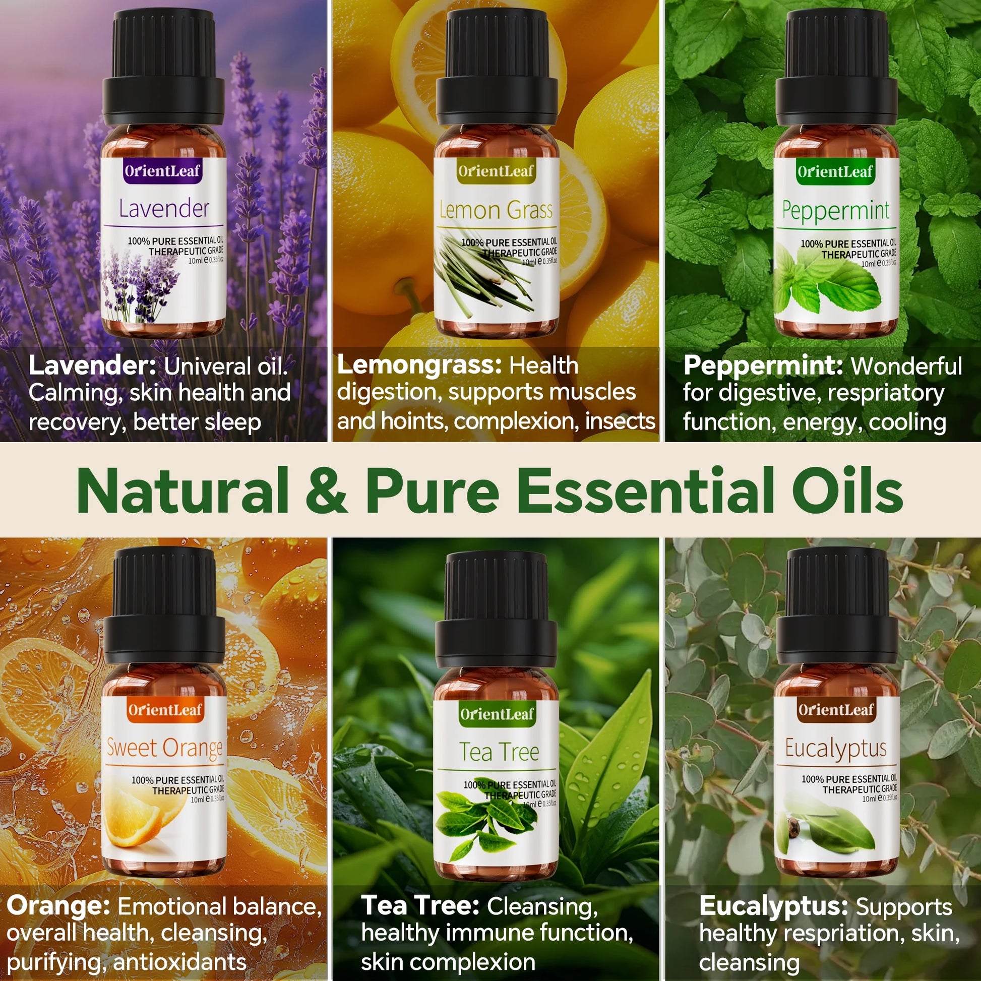 Essential Oils Sets, 100% Pure Essential Oil for Diffuser, Aromatherapy, Sleep, Massage & DIY, Gift Sets for Women with Greeting Card