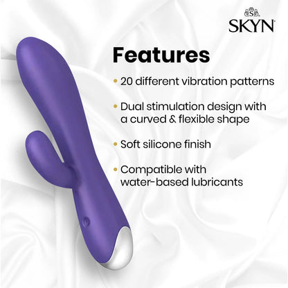 SKYN Vibes Personal Massage Wand Vibrator, 20 Speeds, Purple, 1 Count