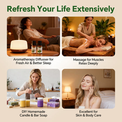 Essential Oils Sets, 100% Pure Essential Oil for Diffuser, Aromatherapy, Sleep, Massage & DIY, Gift Sets for Women with Greeting Card
